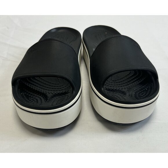CROCS Shoes - Crocs Platform Slide Sandals Womens Size 8 Black/White Chunky Iconic Comfort 🤍